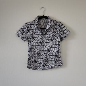 Moschino Monochrome Logo Print Shirt